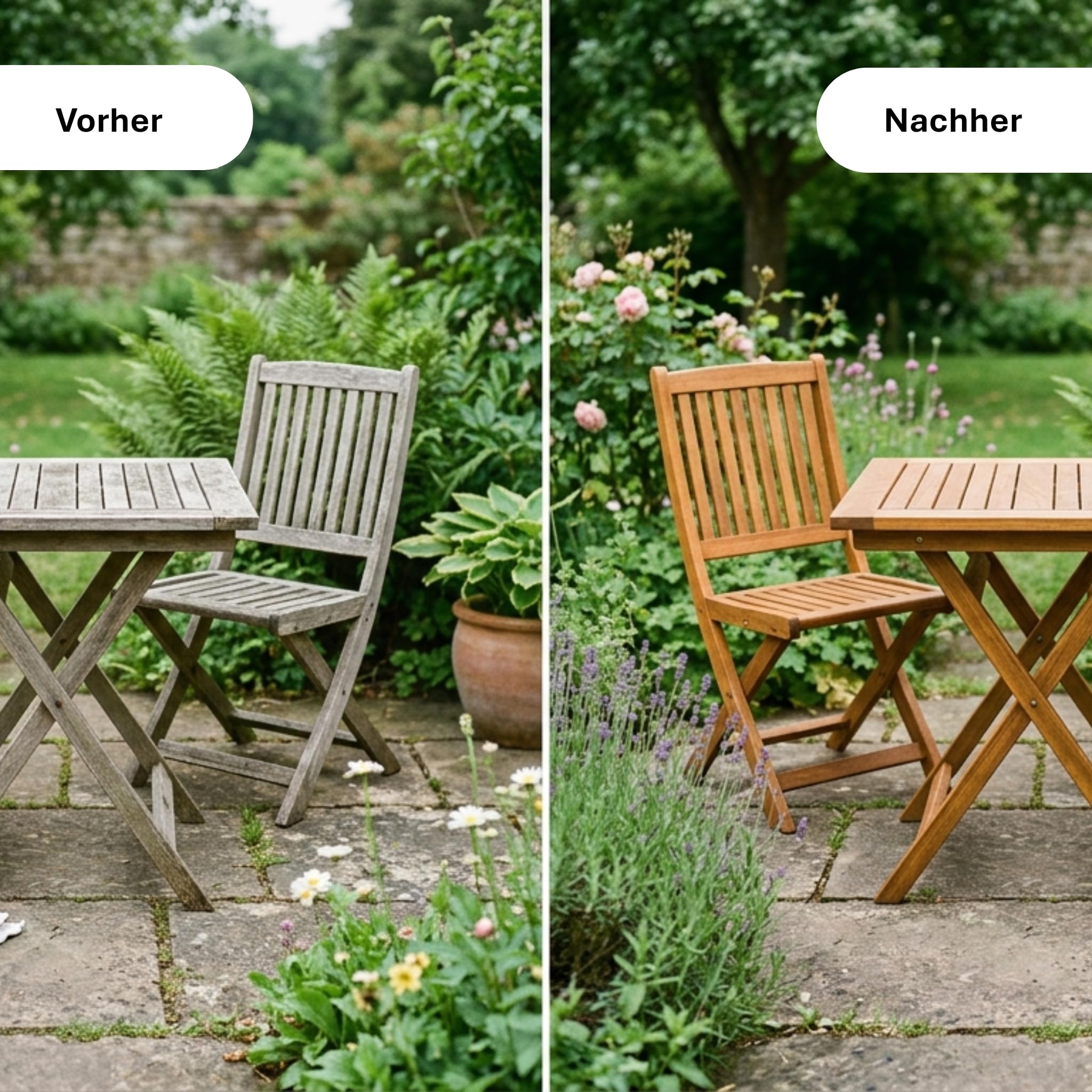 KORA® Koralan® Holzöl - wetterfestes Pflegeöl für Gartenmöbel, Zäune & Terrassen, UV-beständig, wasserabweisend, pflegt Nadel- und Hartholz, langlebiger Schutz für Holz draußen (Bangkirai, 2,5 Liter)