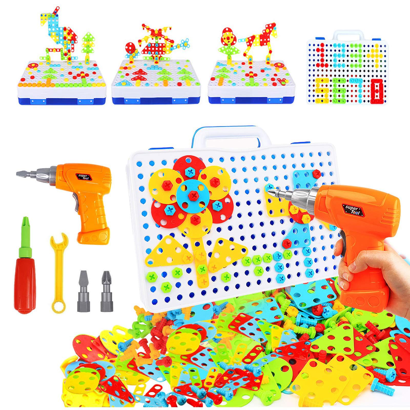 Toys for 4 Year Old Boys Kids Construction Toys Take Apart Build Blocks ...