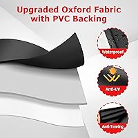 Vista 3 de iCOVER - Cubierta de parrilla de 58 pulgadas para parrilla al aire libre, anti-UV y resistente a la decoloración, fundas impermeables para parrilla