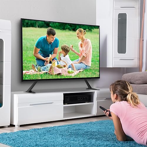 Miniatura 4 de Soporte de TV para mesa WALI apta para la mayoría de las TV con pantalla plana LCD de 22-65pulgadas VESA hasta 800 x 400mm TVS-001 negro