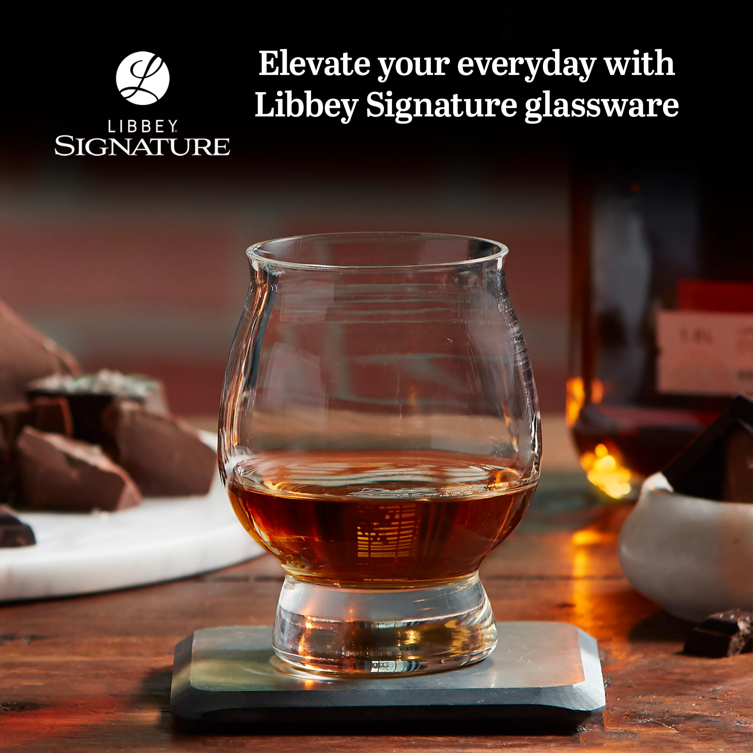 Libbey Signature Kentucky Bourbon Trail Whiskey Glasses, 8-Ounce