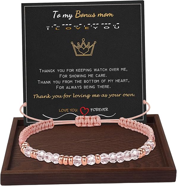 Btysun Morse Code Bracelets for Women Christmas Gift Stocking Stuffers for Teens Pink Braided Bracelets Inspirational Best Friend Birthday Gifts for Her High School Graduation Gifts for Her 2025 Mom Bracelet Jewelry