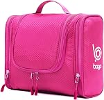 Bago Sac de toilette de voyage pour femmes et hommes - Grand sac de toilette étanche pour salle de bain et sac de voyage pour les articles de toilette Organisateur - Sac de maquillage de voyage (puits)