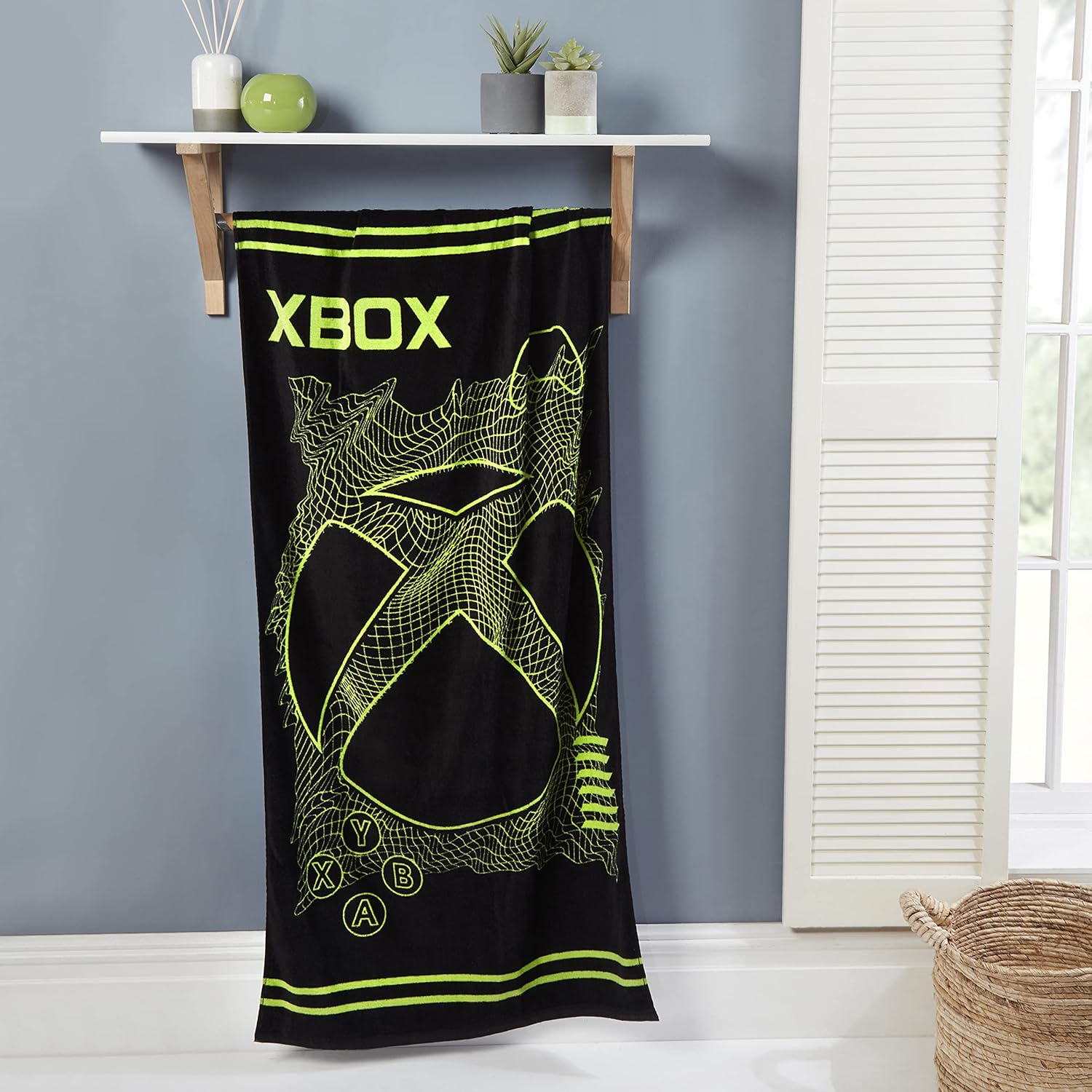 Coco Moon Xbox Grid Design luxury Gaming Bathroom or Beach Towel Genuine Xbox Merchandise Gifts