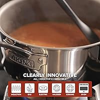 Vista 6 de Viking PureGlide Pro - Horno holandés antiadherente de 3 capas con tapa, fabricado sin PFAS, olla de inducción de 6 cuartos de galón, superficie