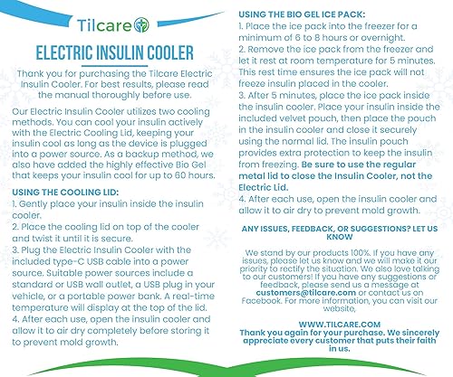 Miniatura 7 de Tilcare - Estuche de viaje para enfriador de insulina  Botella reutilizable de 74 horas  Estuche grande aprobado por la TSA  Botella de emergencia