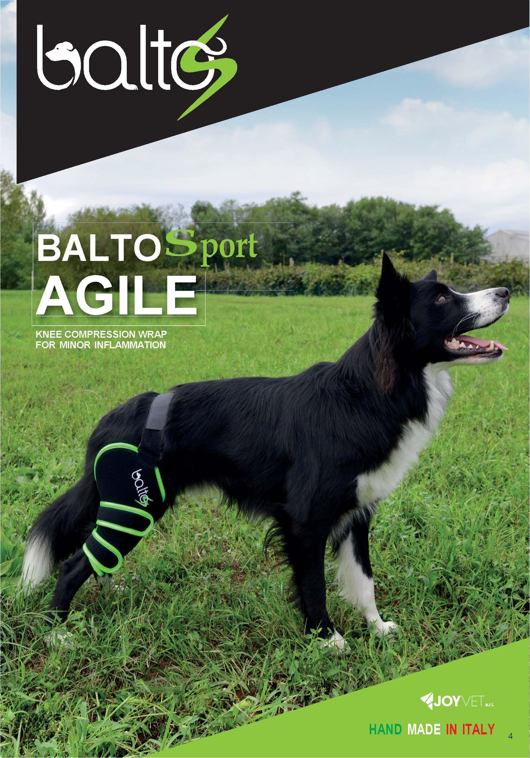 BaltoAgile Knee Brace - Canine Compression Sports Wrap (Medium Right)
