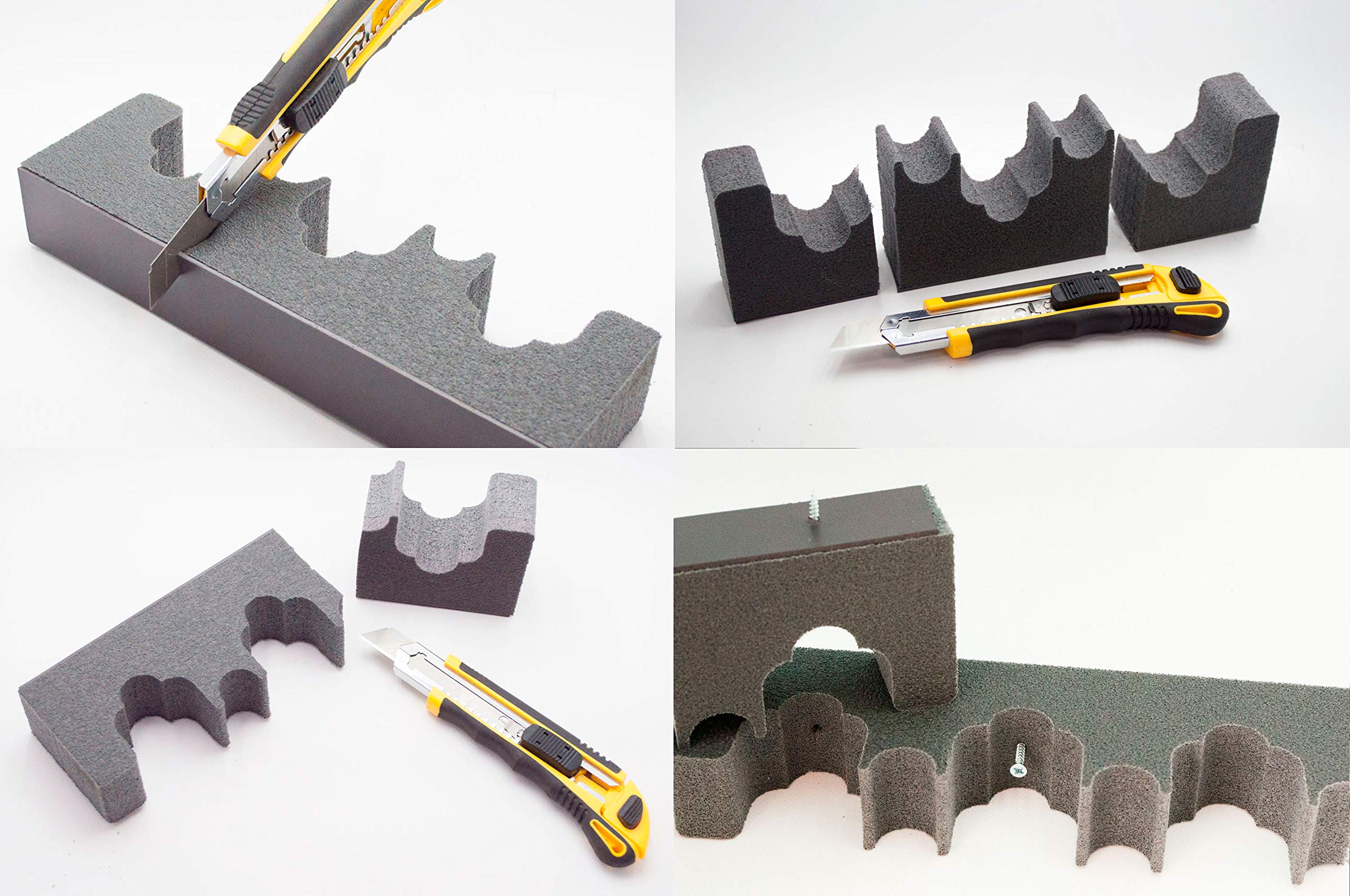 Buy Foam Gun Rack for Three Guns Universal Rifle Barrel Rest with