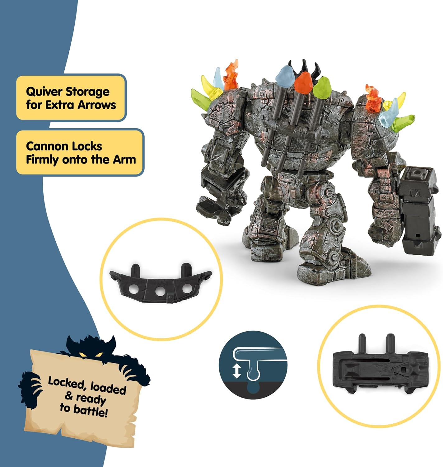 Schleich Eldrador Creatures - 20 PC Master Robot, Mini Creature, and Weapons Playset - Moveable Action Figure for Boys and Girls - 9" Robot Toy Figurine Play Set - Kids Ages 7+ | 42549