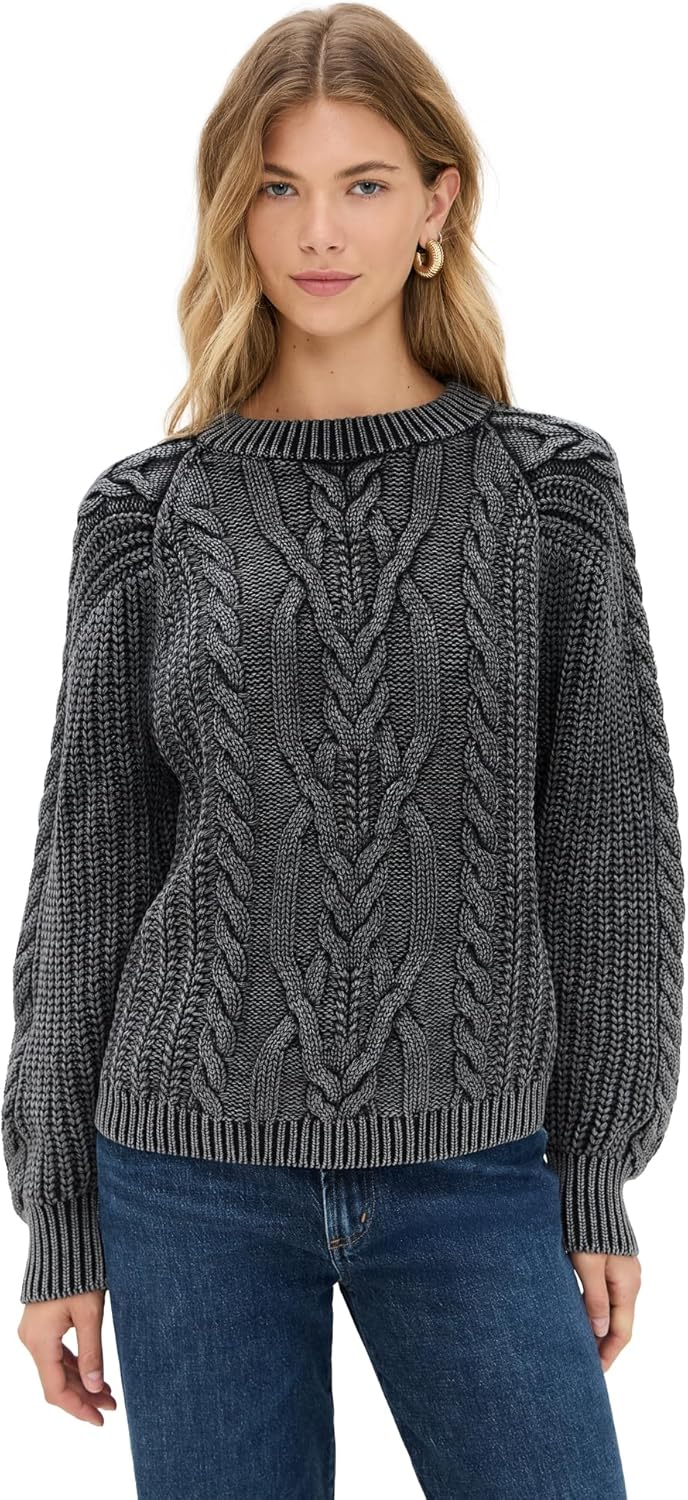 Free People Women's Frankie Cable Pullover