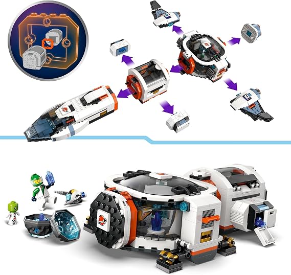 LEGO City Modular Galactic Spaceship Creative Toy Making Set Including Astronaut and Alien Minifigure for Children Ages 60446-7 and Over (717 Pieces)
