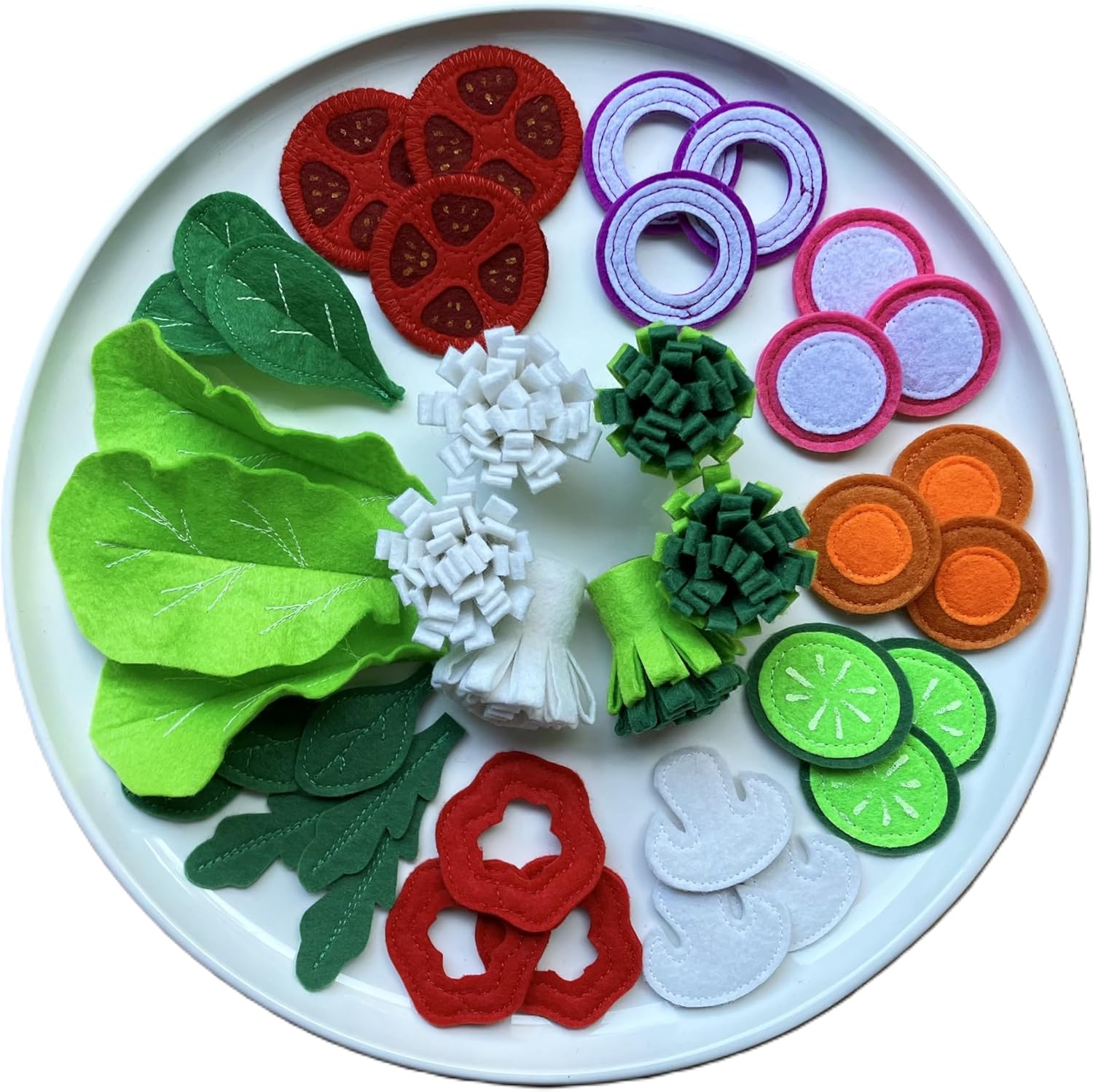 Vegetables Set (Large Set) - Handmade Educational Montessori Kitchen Toys for Toddlers Ages 2-6 and Older Children - Pretend Cooking Dramatic Play