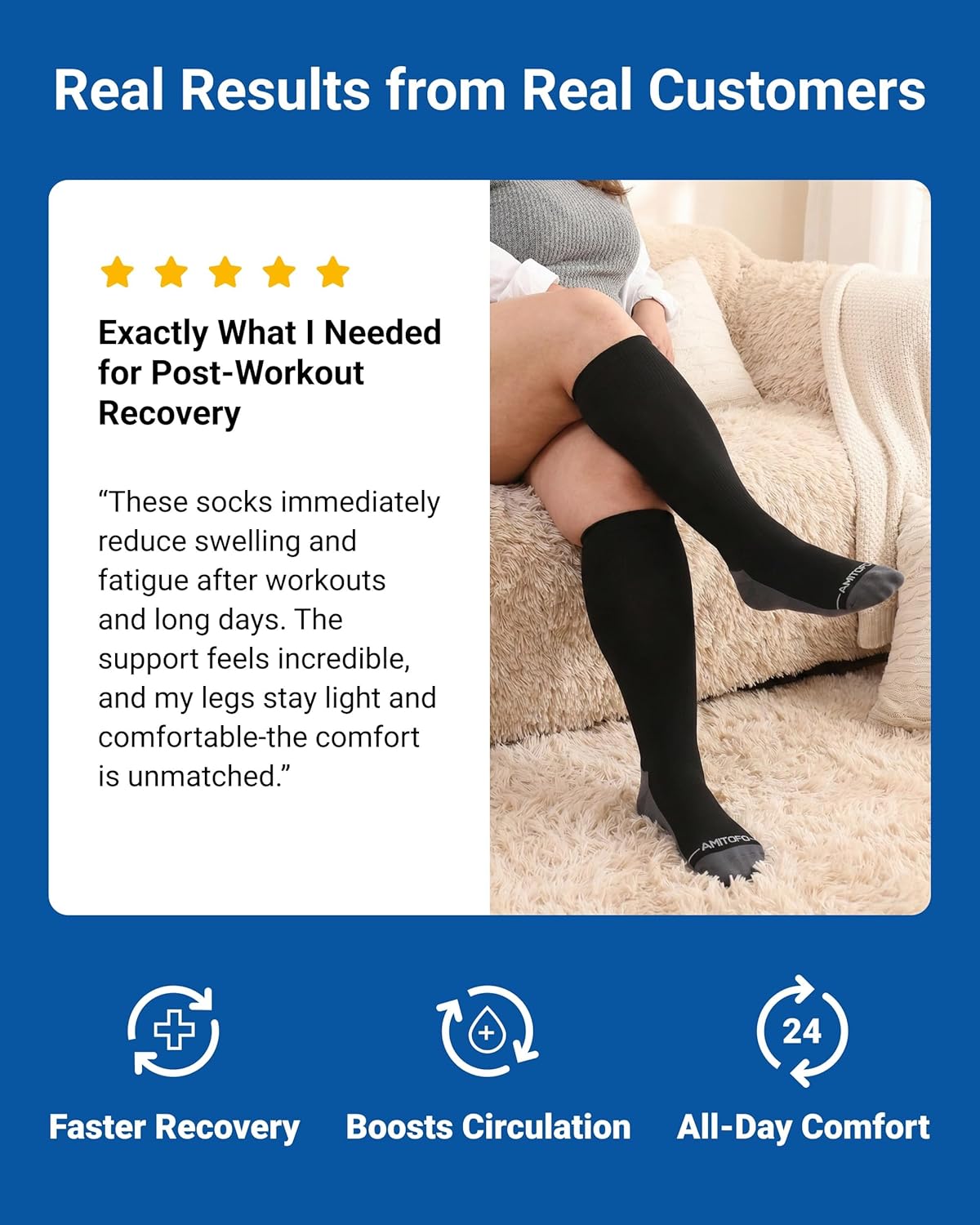 Wide Calf Compression Socks Women & Men (S-7XL)： Plus Size 15-20mmHg Medical Support Stockings, for Nurses, Pregnancy, Edema, Flying, Travel – Seamless Toe (S/M-7XL) - Image 6