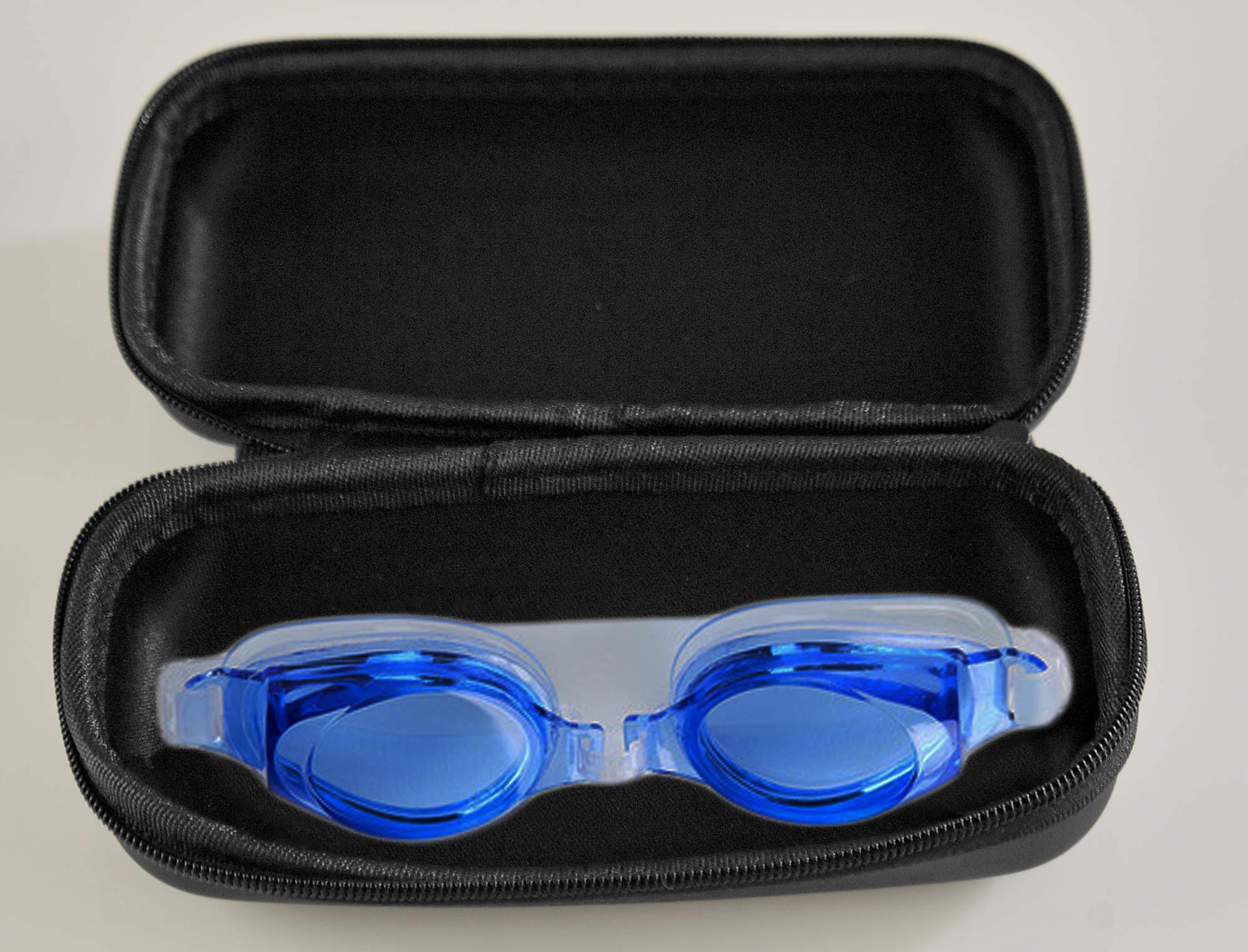 Home-X Swimming Goggles Case for Adults or Kids, Glasses Case for Various Sizes, Protective Eye Glasses Case, Case for Goggles for Swimming, Black, 6 ¾” L x 3 ¼” W x 2 ¼” H