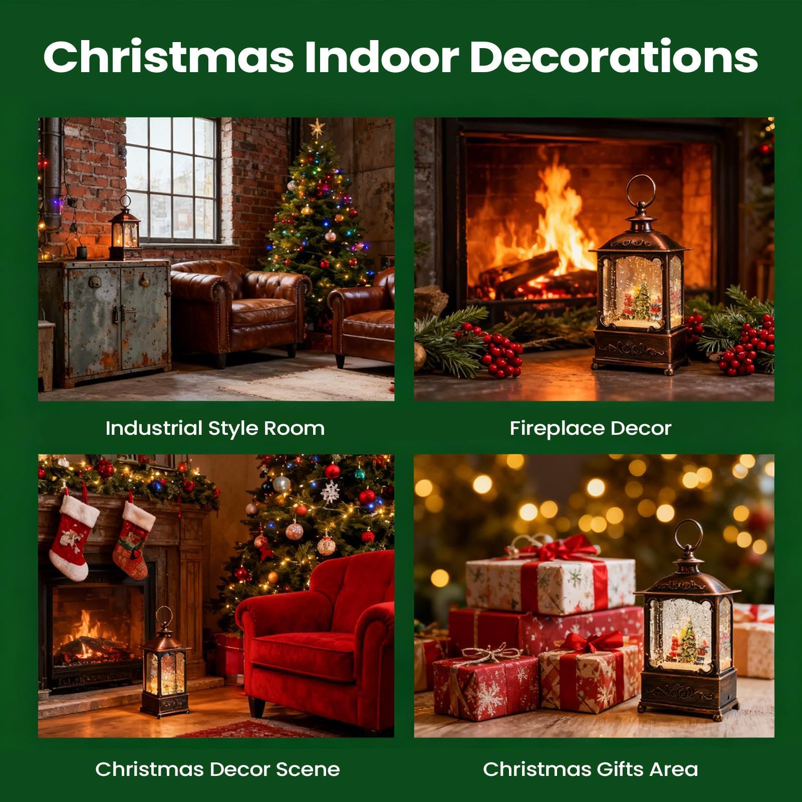Linternas Navideñas Decorativas De Interior Alimentado por USB/Batería