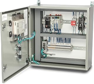 Industry 4.0 IOT Certified PLC Control Panel, Compatible with Allen-Bradley CompactLogix 5069 PLC, Panelview 5310Color/Touch HMI, MQTT, IFM IO Link Field Devices.