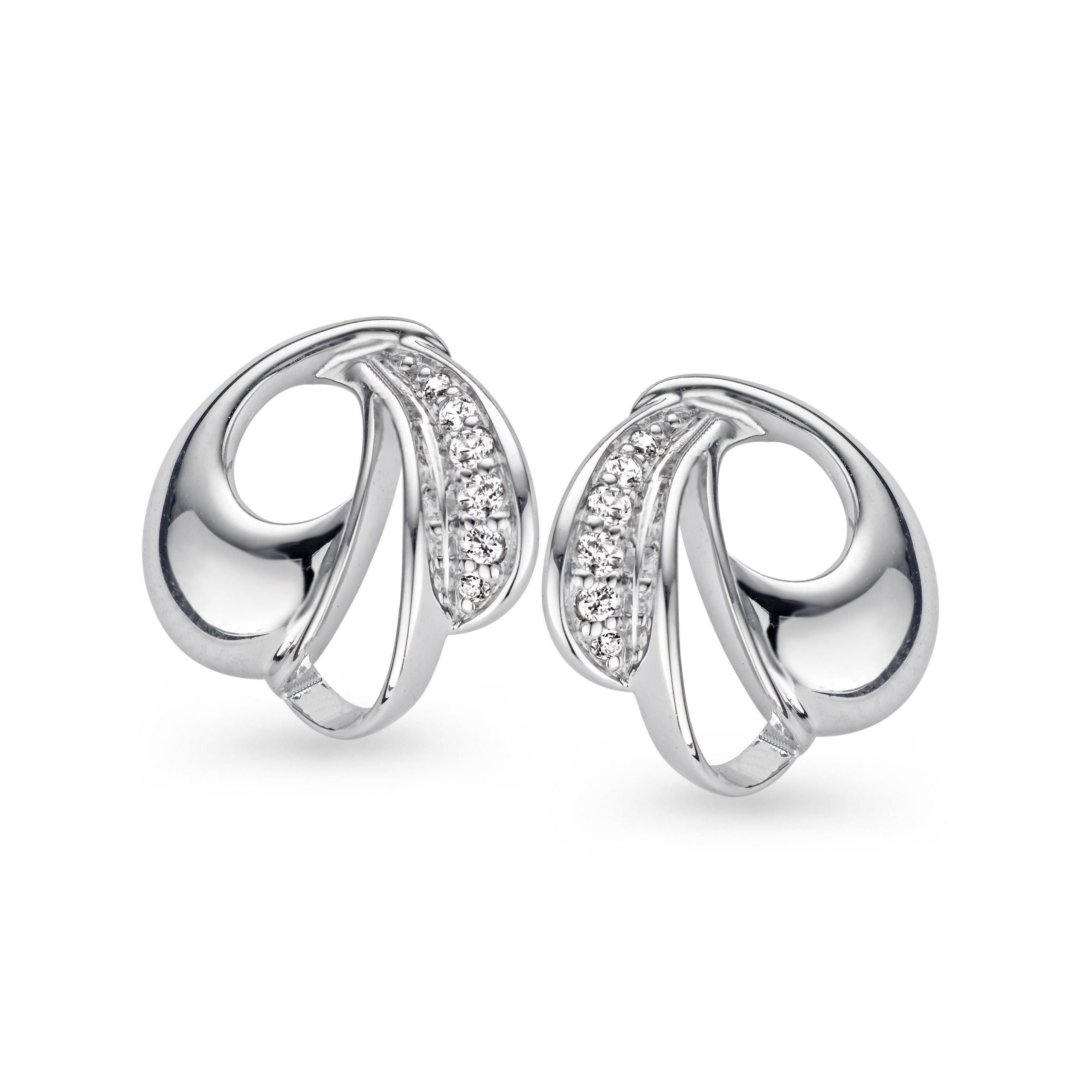 Orphelia Women's Earrings 925 Sterling Silver with White Zirconia ZO - 5024