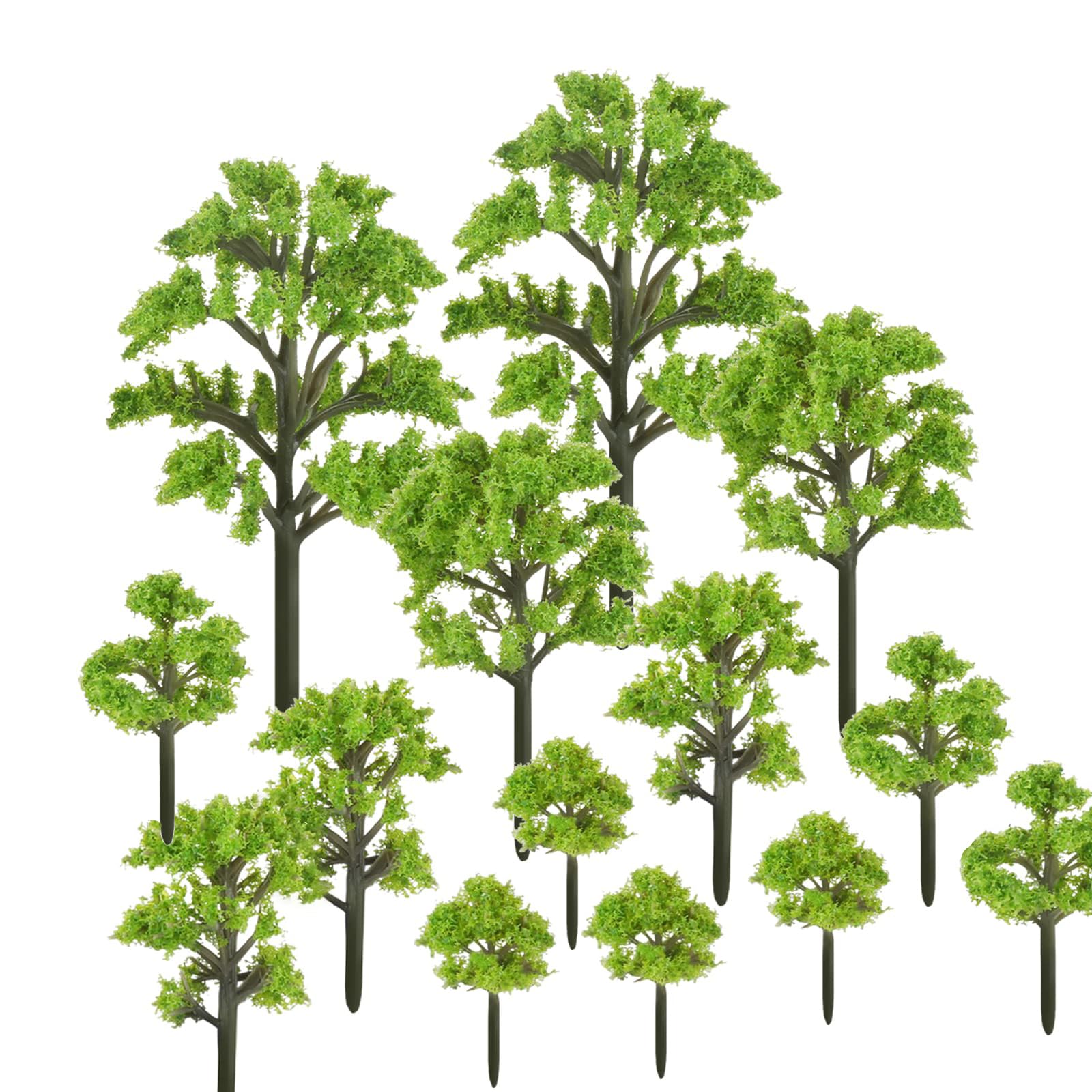 PFUTURE 20 Pcs Peach Miniature Model Trees - Green Tree Ornaments for Fairy Garden, Train Scenery, Architecture, Micro Landscape DIY Craft Home Decoration