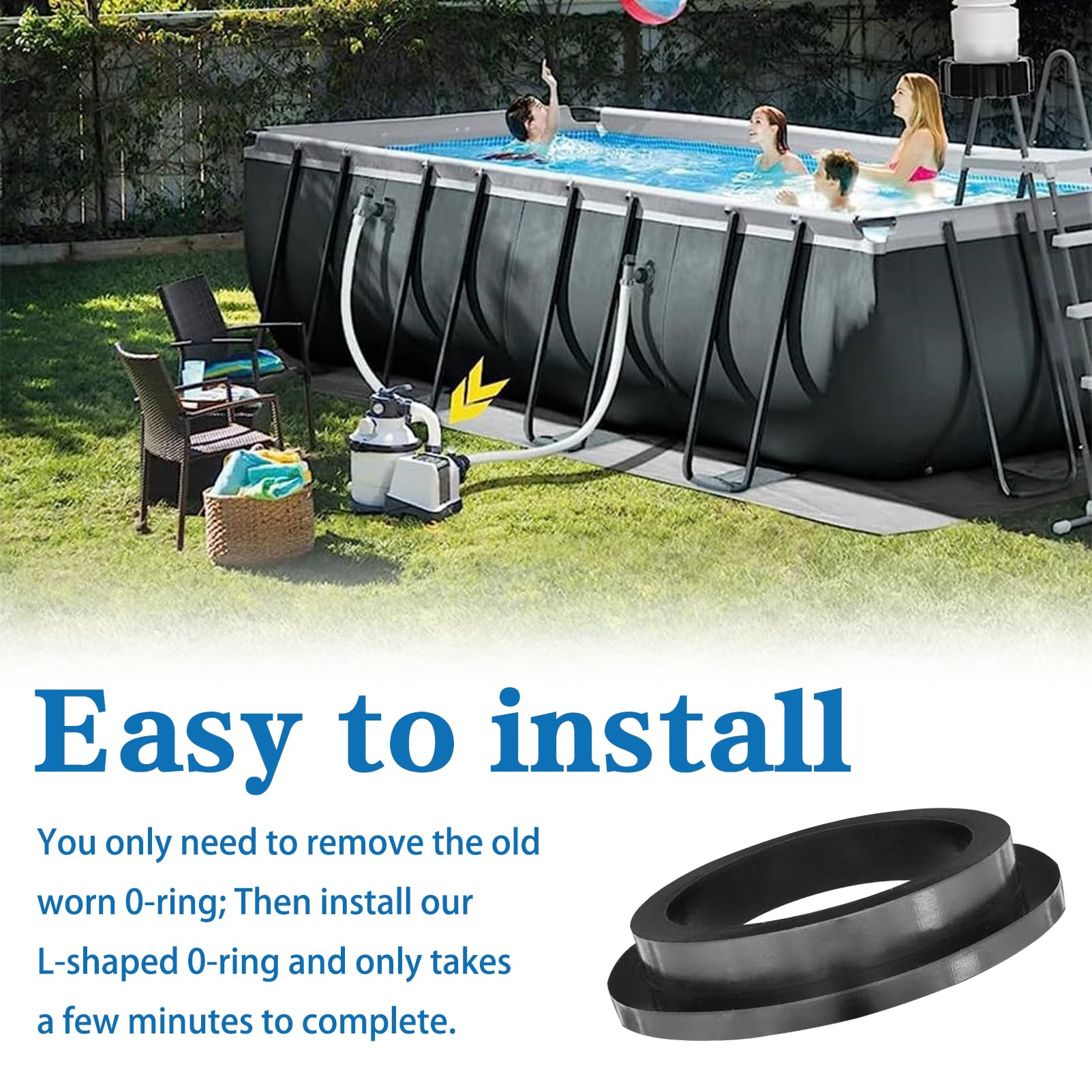 Juntas tóricas de repuesto para piscina 38mm goma 26323CA 26323EH 26331CA 26337EH
