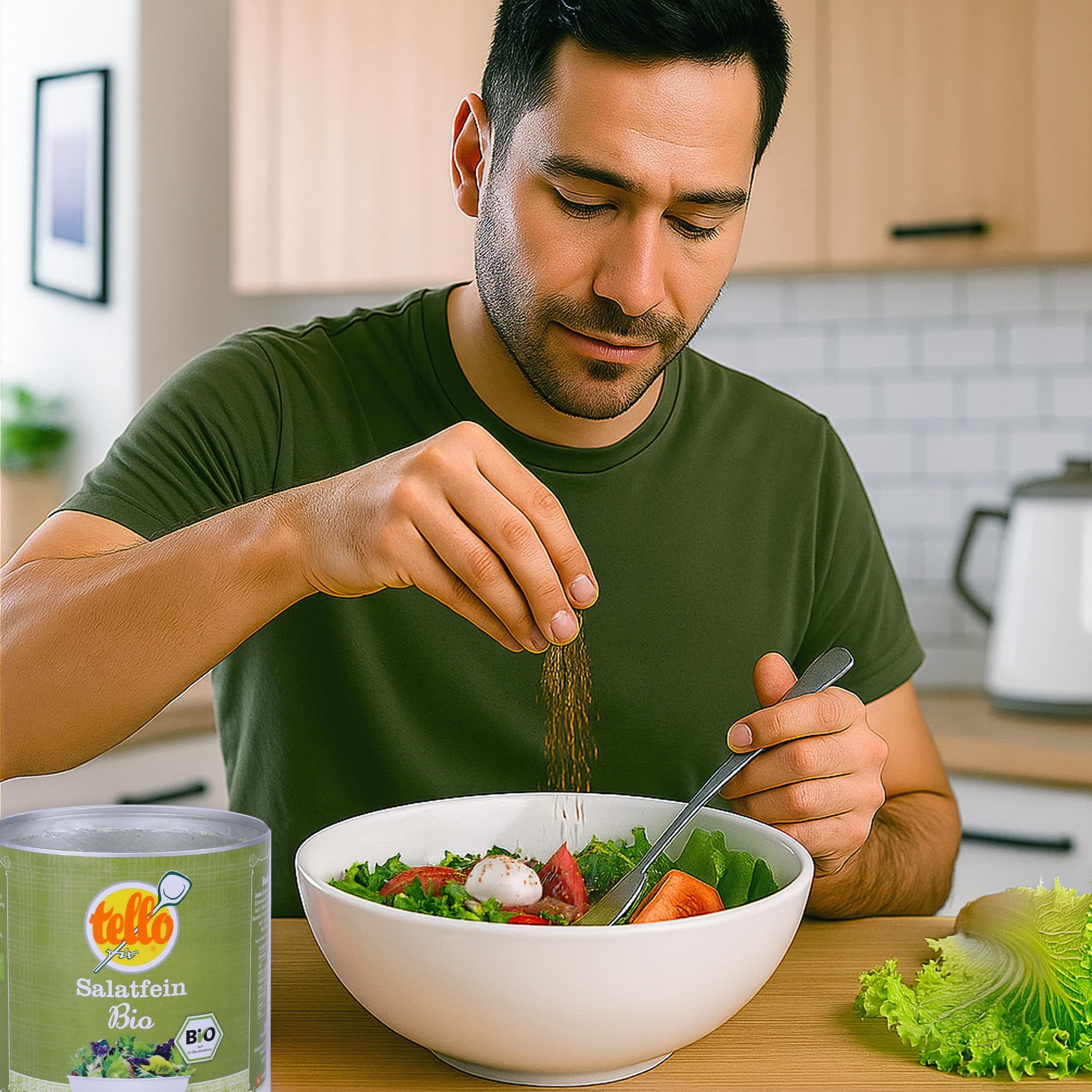 Tellofix Salatfein Classic 3er Set (3x 320g) – BIO, Vegetarisch, Ohne Zucker & Zusatzstoffe – Perfekt für Salate & Frischkost – Kalorienarm, glutenfreie Lebensmittel - Als Brühe oder Suppengewürz