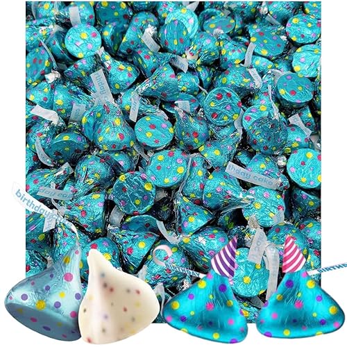 Miniatura 1 de Hershey's Kisses - Pastel de cumpleaños  Crema con sabor a pastel de cumpleaños con chispas  Envuelto individualmente  Paquete a granel (1 libra)