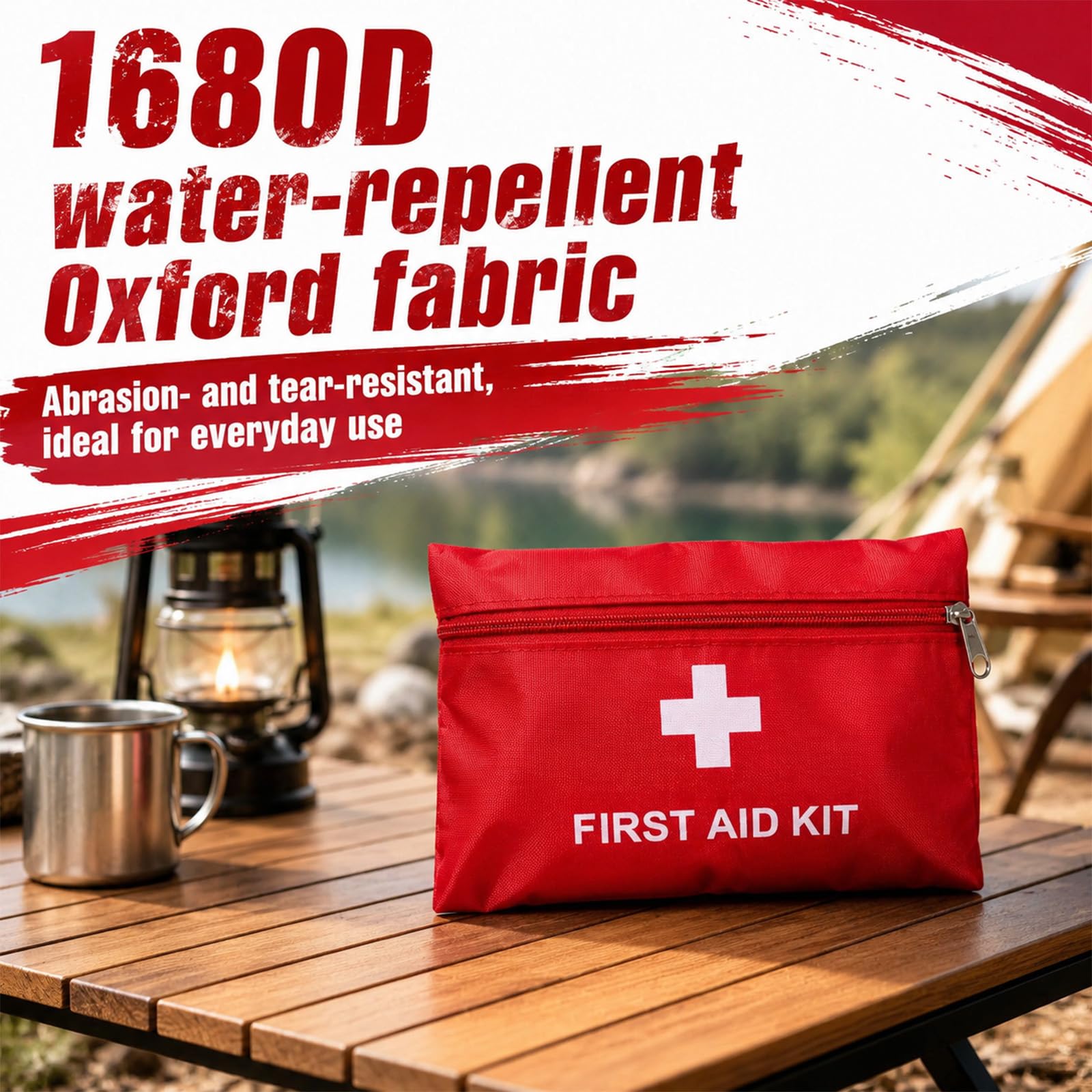 Erste-Hilfe-Taschen leer, Mini-Erste-Hilfe-Tasche, leer, Mini-Erste-Hilfe-Set, Reißverschlussbeutel für Notfall, Reisen und Outdoor (Rot, 100 Stück, 10,9 x 16 cm)