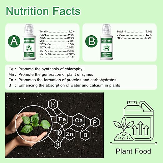 Hydroponics Nutrients A&B Plant Food 1000 ml Fertilizante miniatura 3