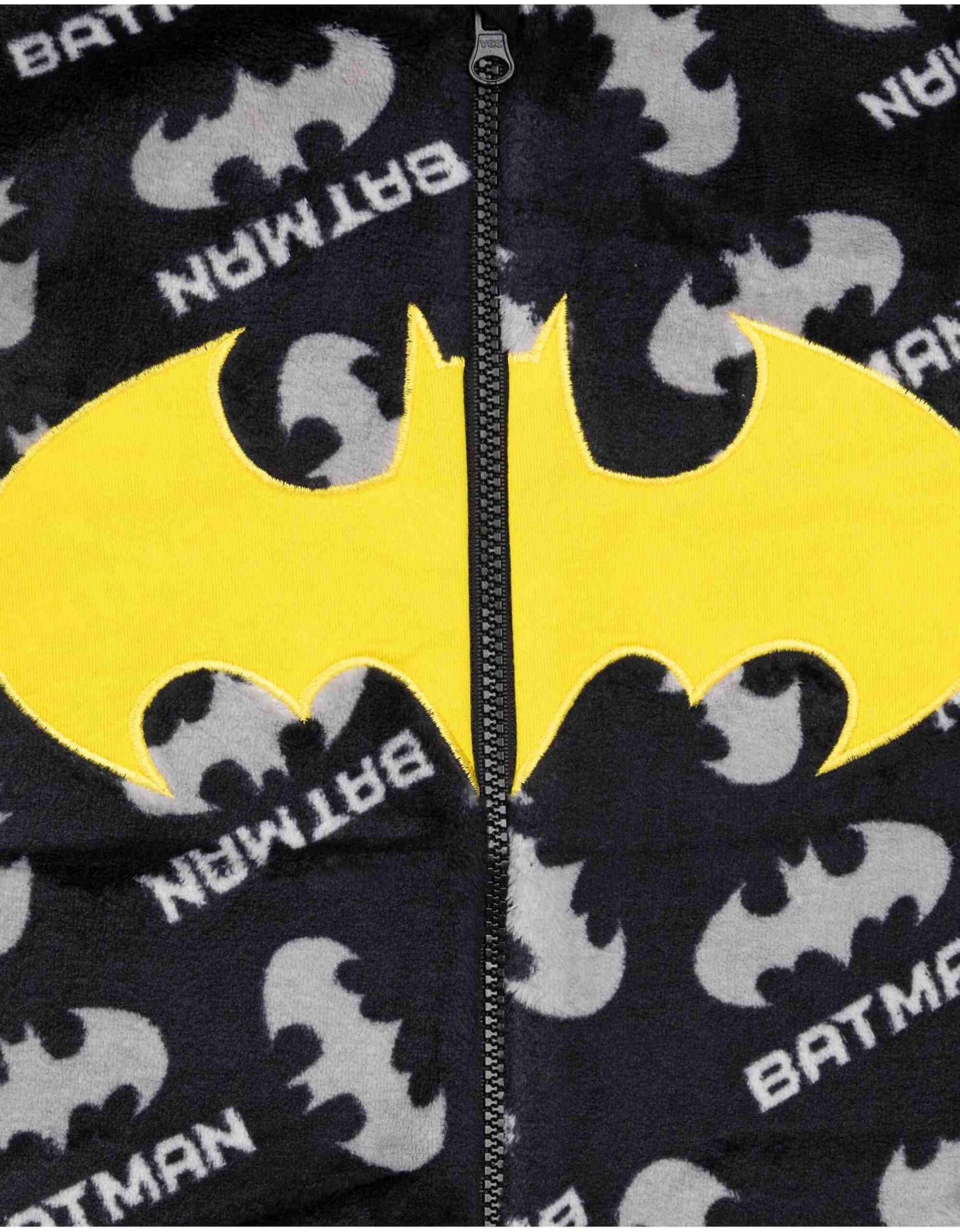 DC Comics Batman Onesie Pigiama Boys Boys Bambini Dark Knight Cavaliere Nero PJ
