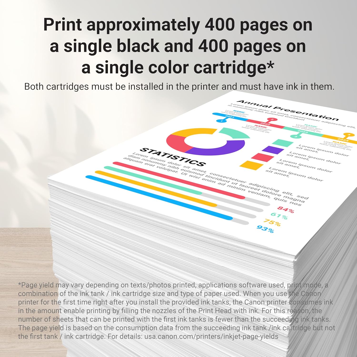Canon PG-295XL/CL-286XL Genuine Ink Value Pack (2 Cartridges), Compatible with TR7120, TS6520, TS4320