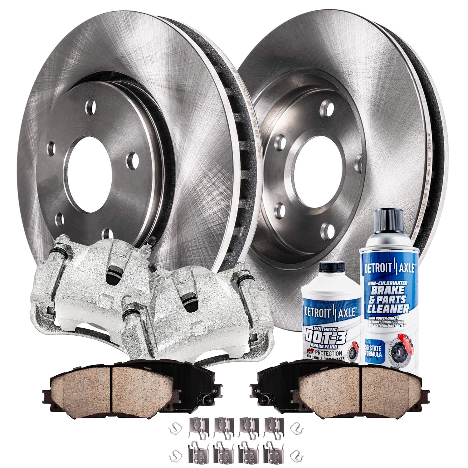 Detroit Axle - Front Brake Kit for 2012-2017 Toyota RAV4 Prius V