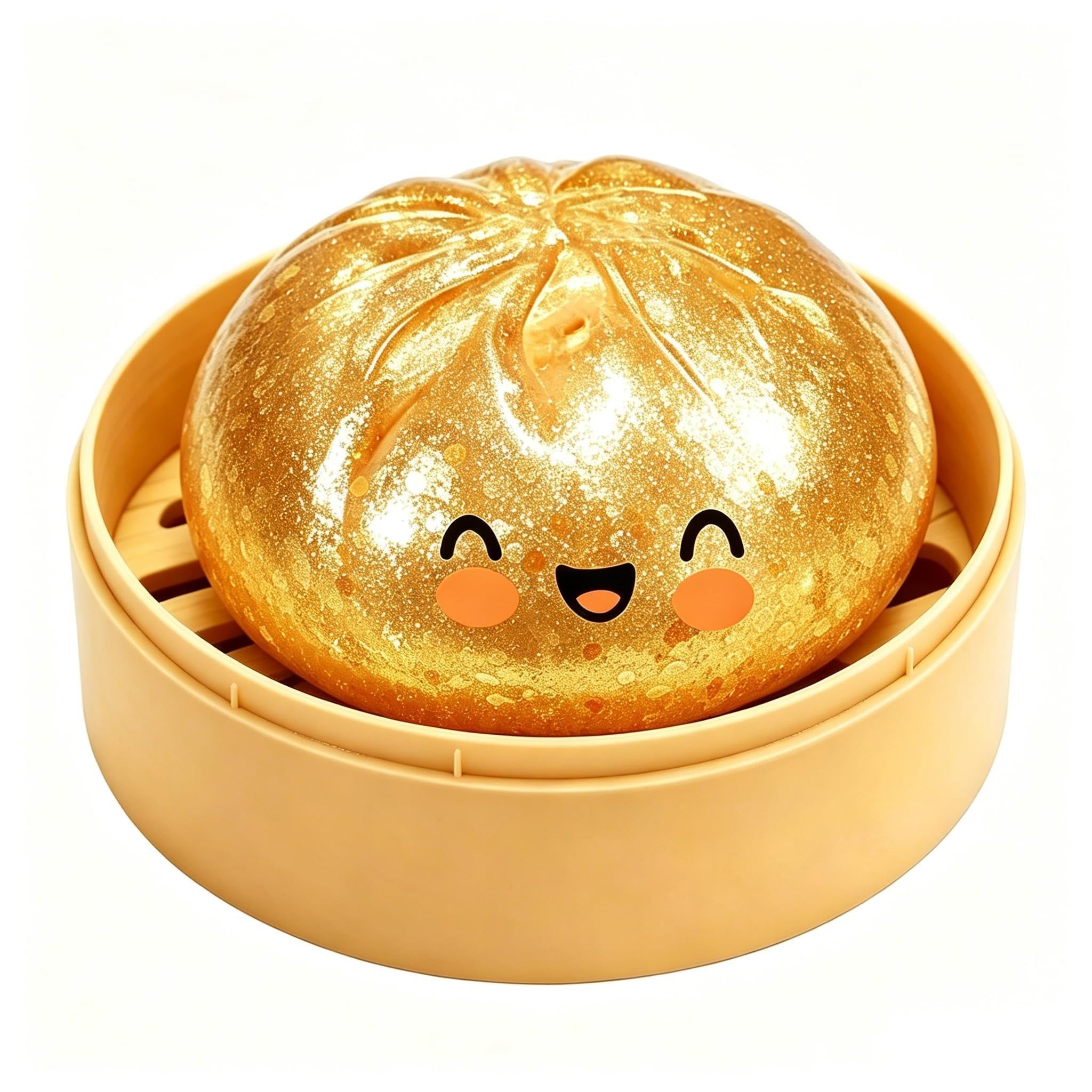 Dumpling Glitter Mystery,Wirkt angstlösend und hat eine schnelle Wirkungserholung, Decompression Dough for Adults (golden)