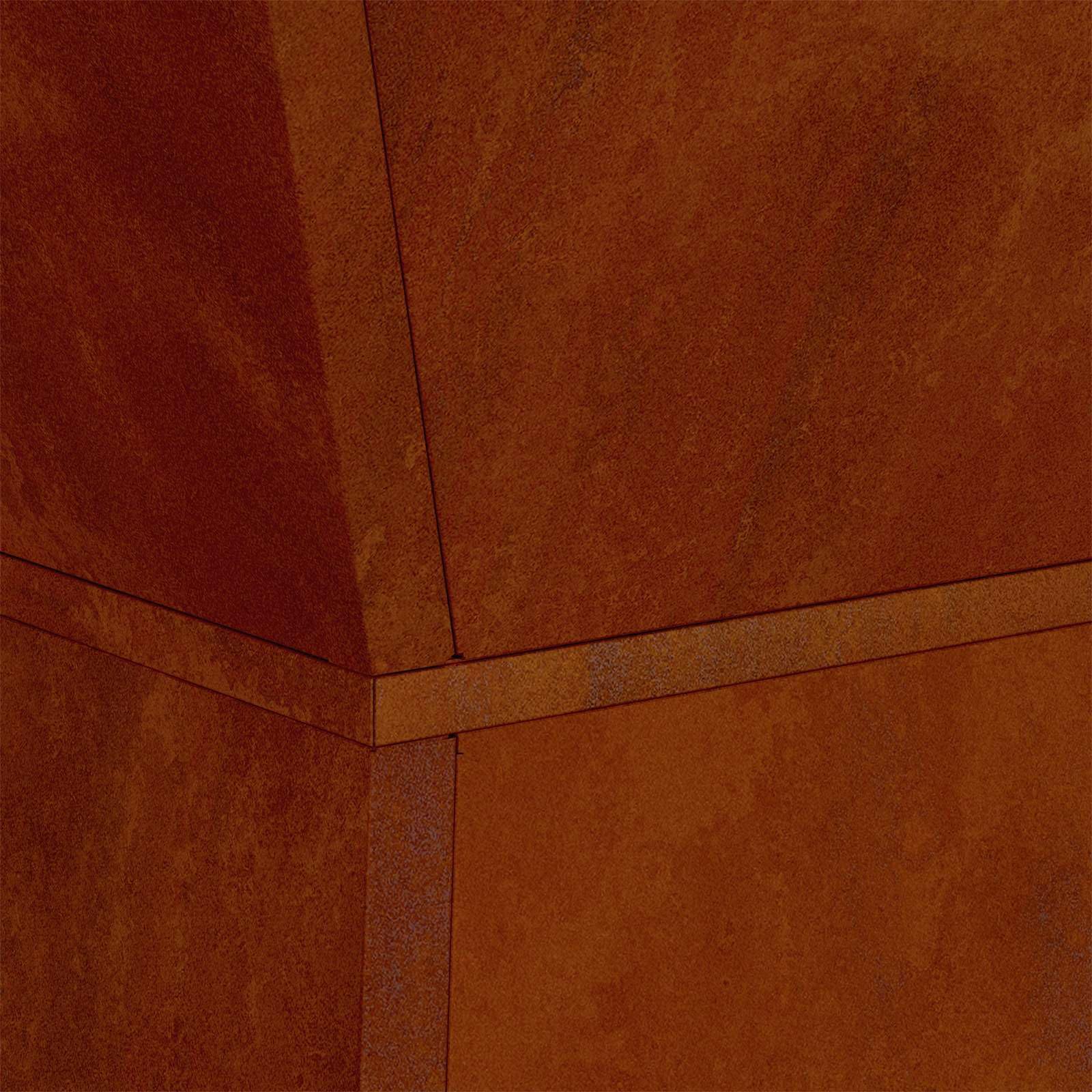 Donica słupowa Srebrny 40 x 40 x 100 cm nowoczesna donica ogrodowa na taras odporna na warunki atmosferyczne stylowy dodatek do roślin wysoki słupek metalowy