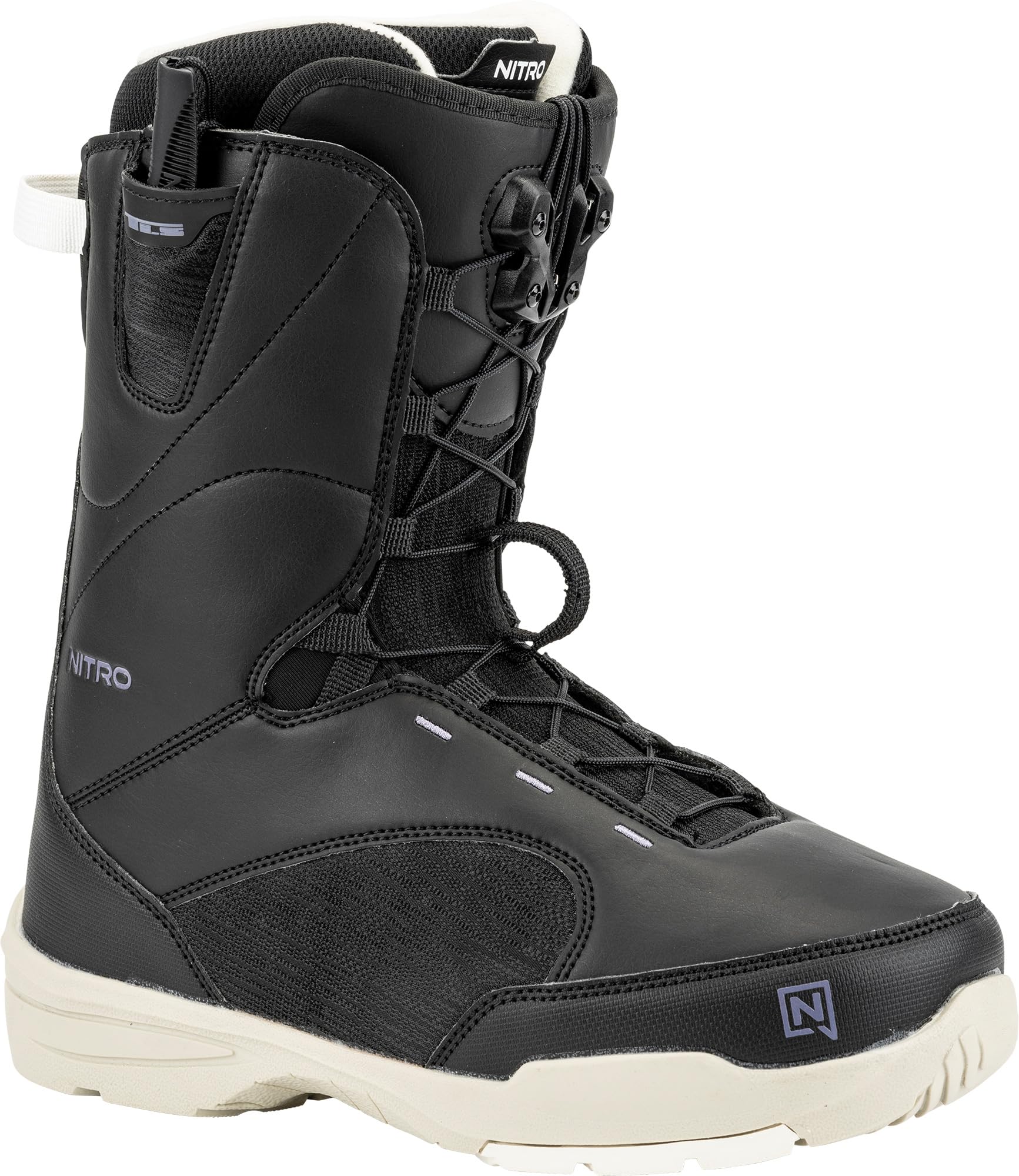 Nitro Flora TLS Womens Snowboard Boots, Black, 9.5 (27.0)