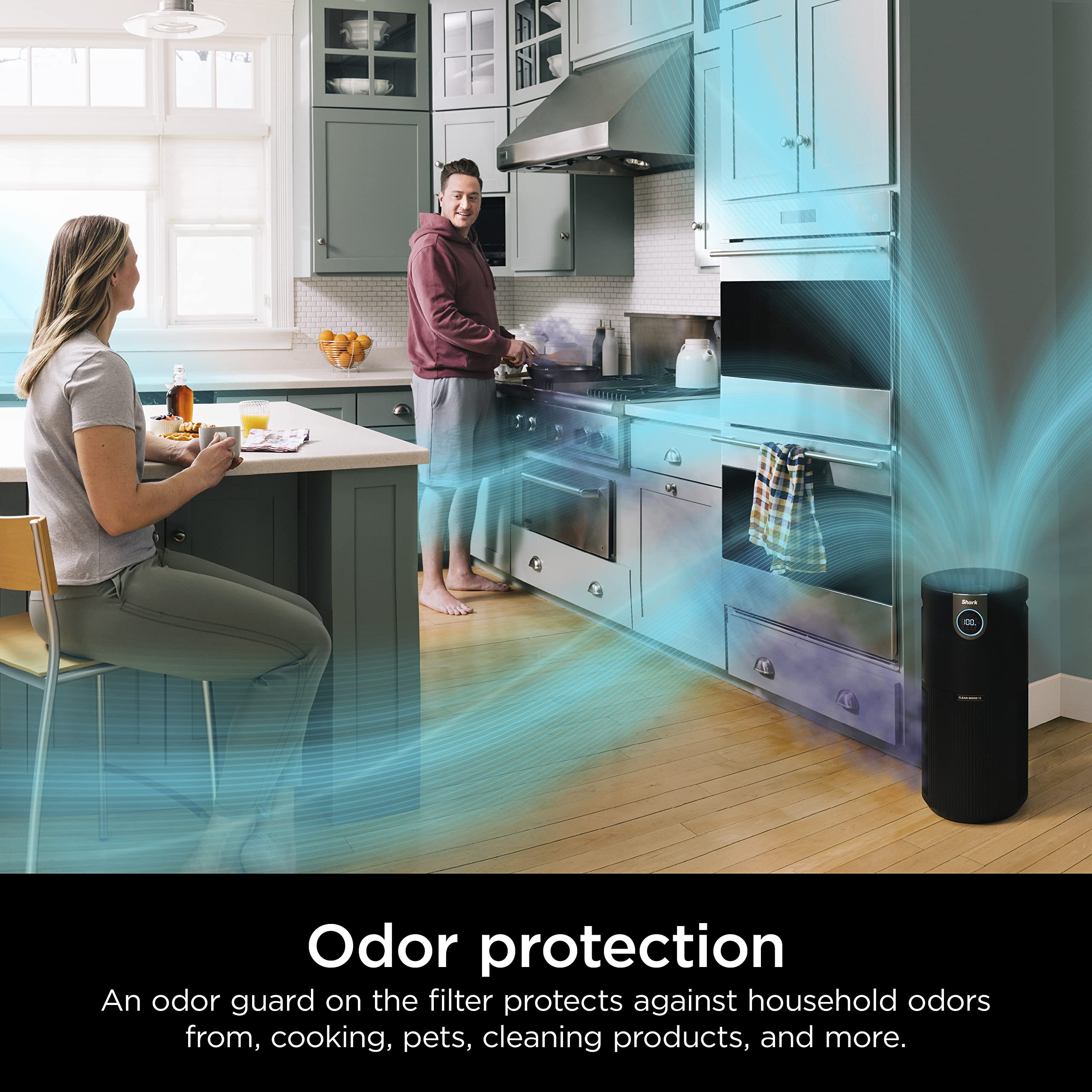 Purificador de aire MAX con NanoSeal HEPA, Cleansense IQ, bloqueo de olor, limpia hasta 1200 pies cuadrados y 99.98% de partículas, polvo, alérgenos, humo, 0.1 a 0.2 micras, gris, HP202 9
