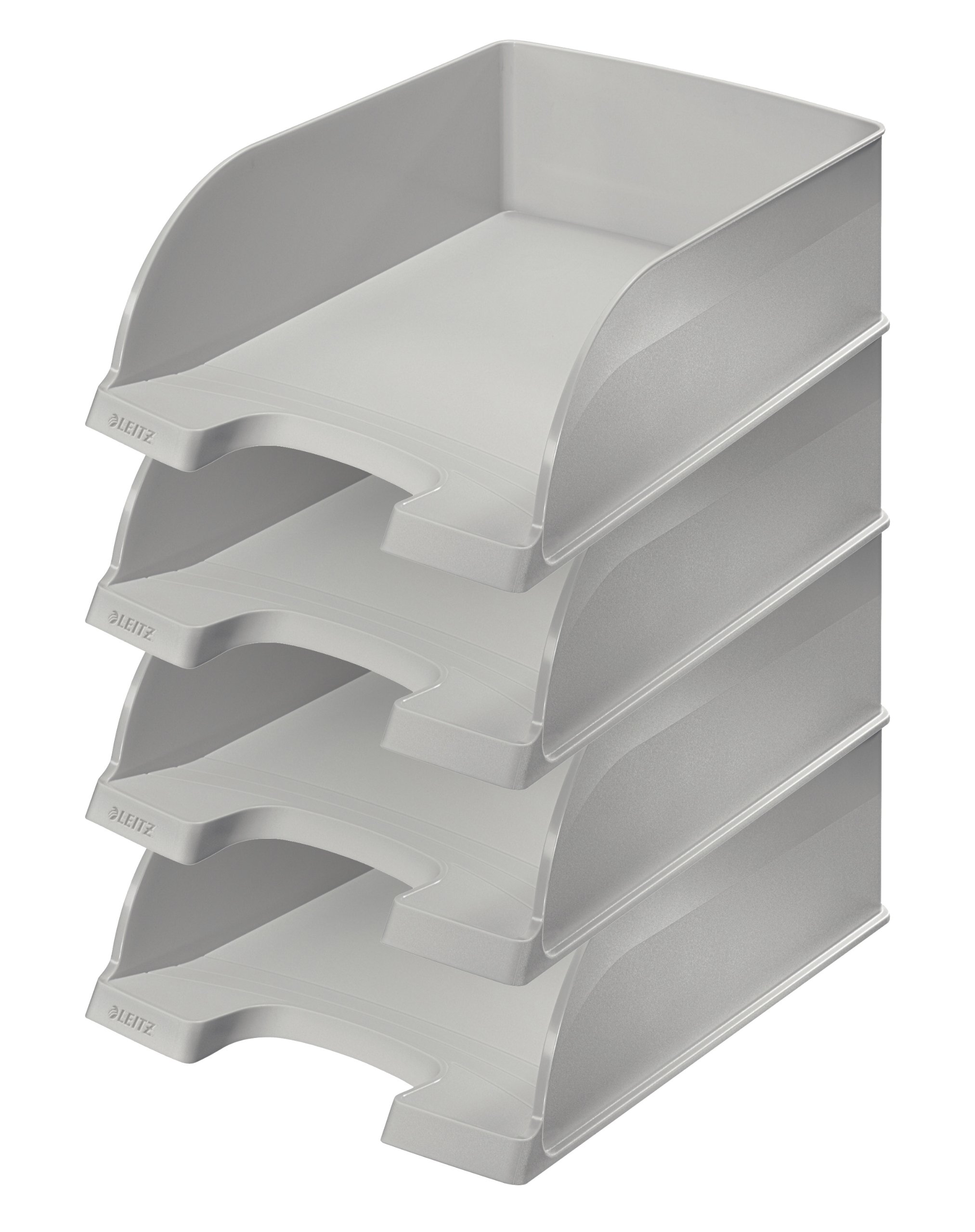 Leitz Plus kosz na listy, Jumbo, 4 sztuki, szary, 52330085