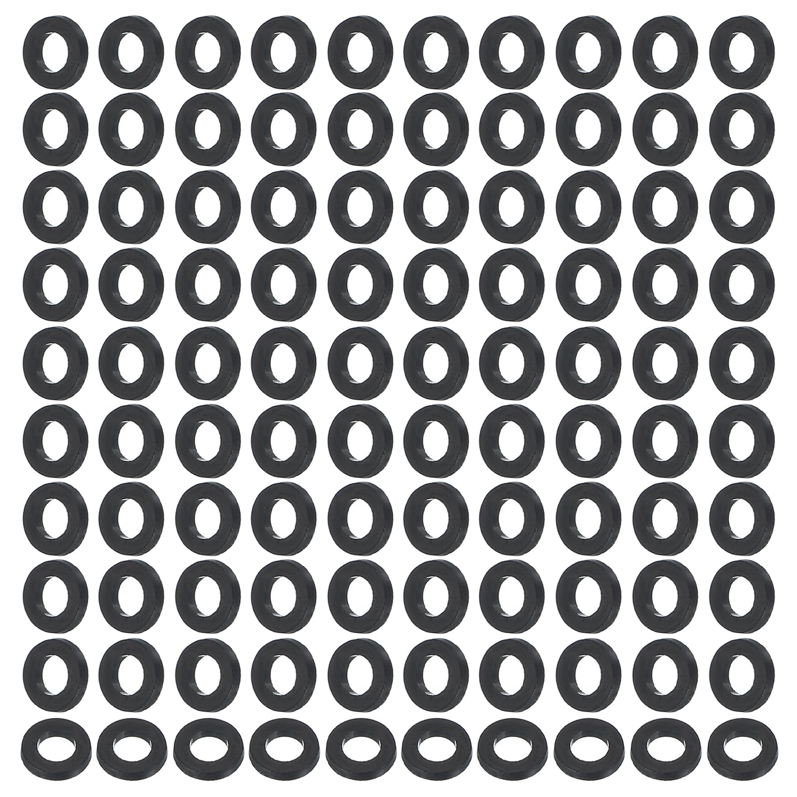 PATIKIL M3 Nylon Flat Washers, 120 Pcs 3mm ID 6mm OD 1mm Thick Plastic Sealing Flat Round Washer Spacer Gaskets Replacement for Plumbing Faucet Hose