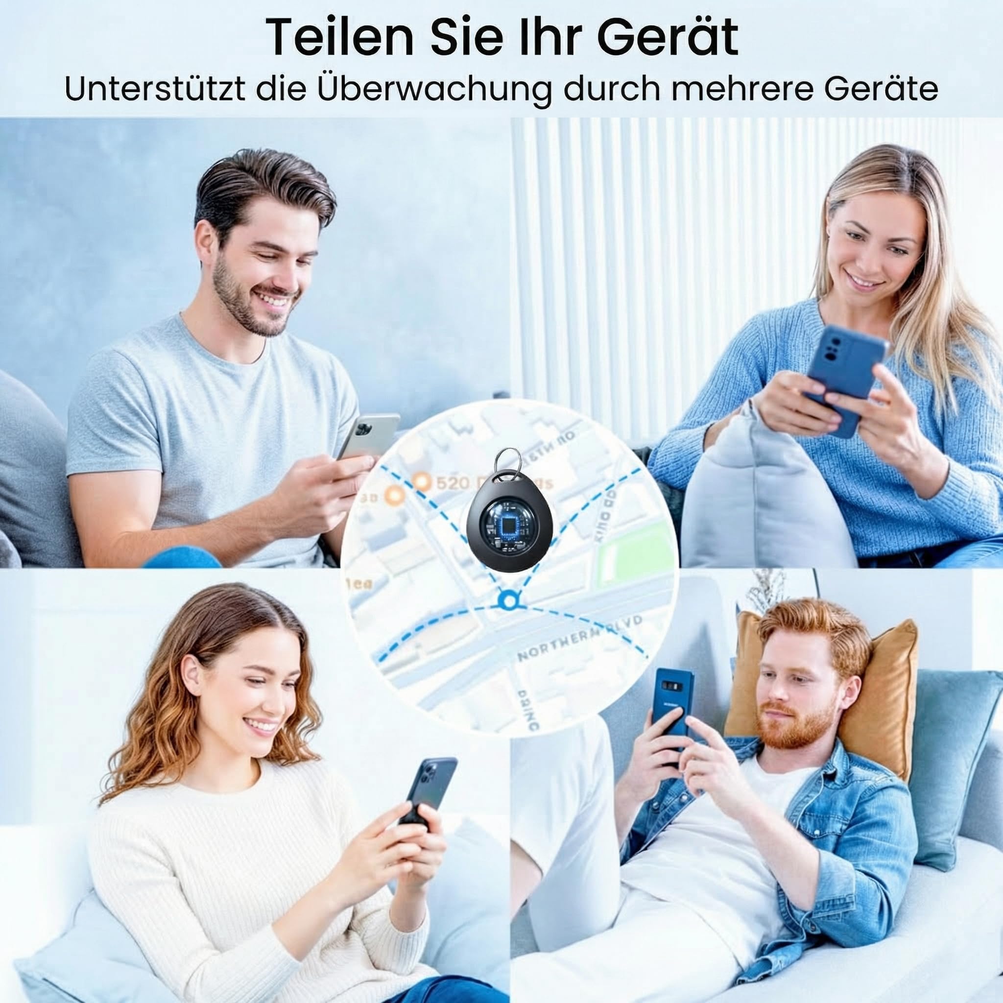 2026 Smart Tag Localizador Llaves[Certificado MFi]Compatible Apple Buscar(Solo iOS)Air Rastreador Bluetooth IP67 Buscador Equipaje Maletas Niños Perro Billetera Mascota Bateria Reemplazable 2 Unidades - 5