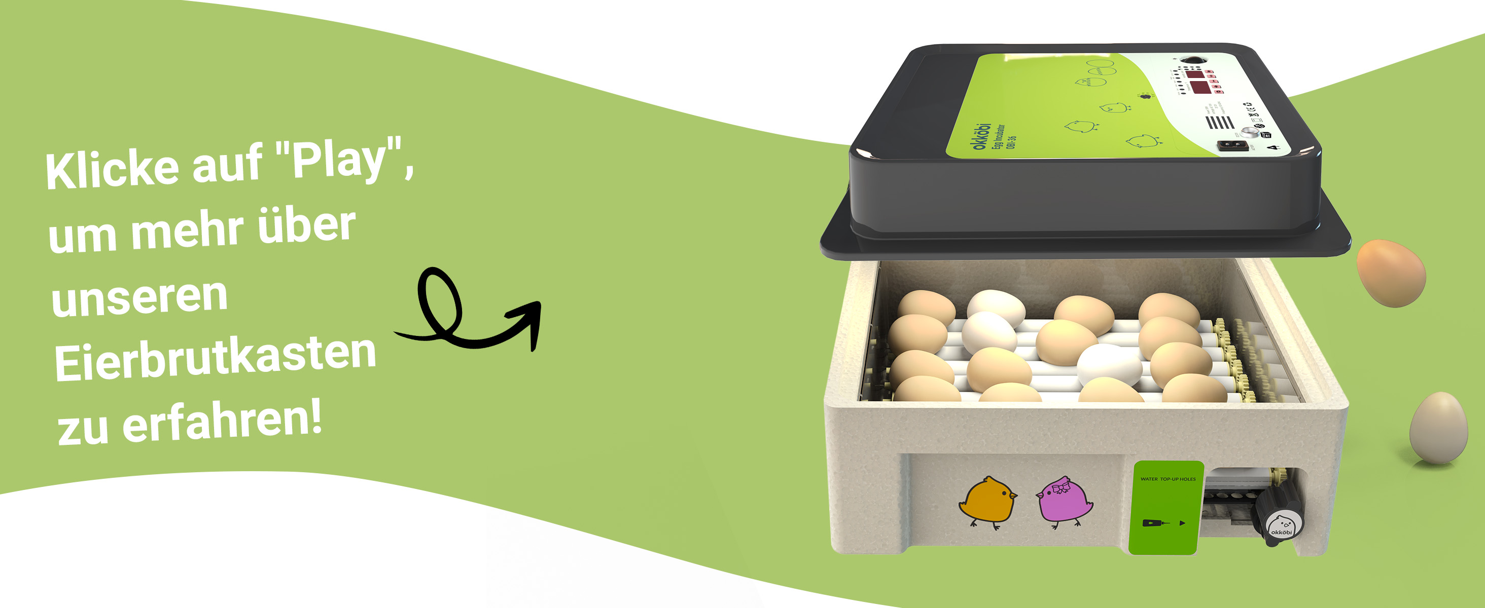 OKKÖBI OBI-36 Brutautomat – Vollautomatisch Mit Eierwender, Temperatur- Und Feuchtigkeitskontrolle, Inkl. Isolierschaum, 5 Jahre Schutz