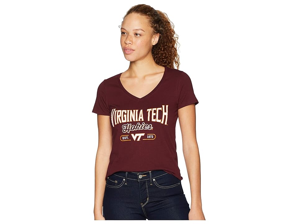 

Champion College Virginia Tech Hokies University V-Neck Tee (Maroon 2) Girl's T Shirt