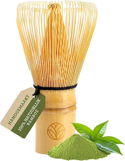 Handmade Bamboo Matcha Whisk - 100 Bristles for Creamy Foam - Matcha Klopper