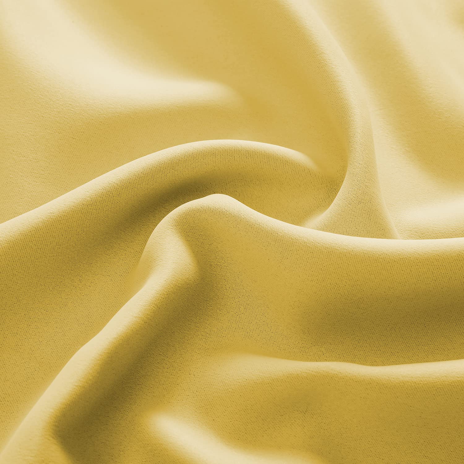 Zasłona – zasłona zaciemniająca, termiczna, izolacja akustyczna, do salonu, sypialni, na drzwi – musztardowo-żółta – 275 x 260 cm