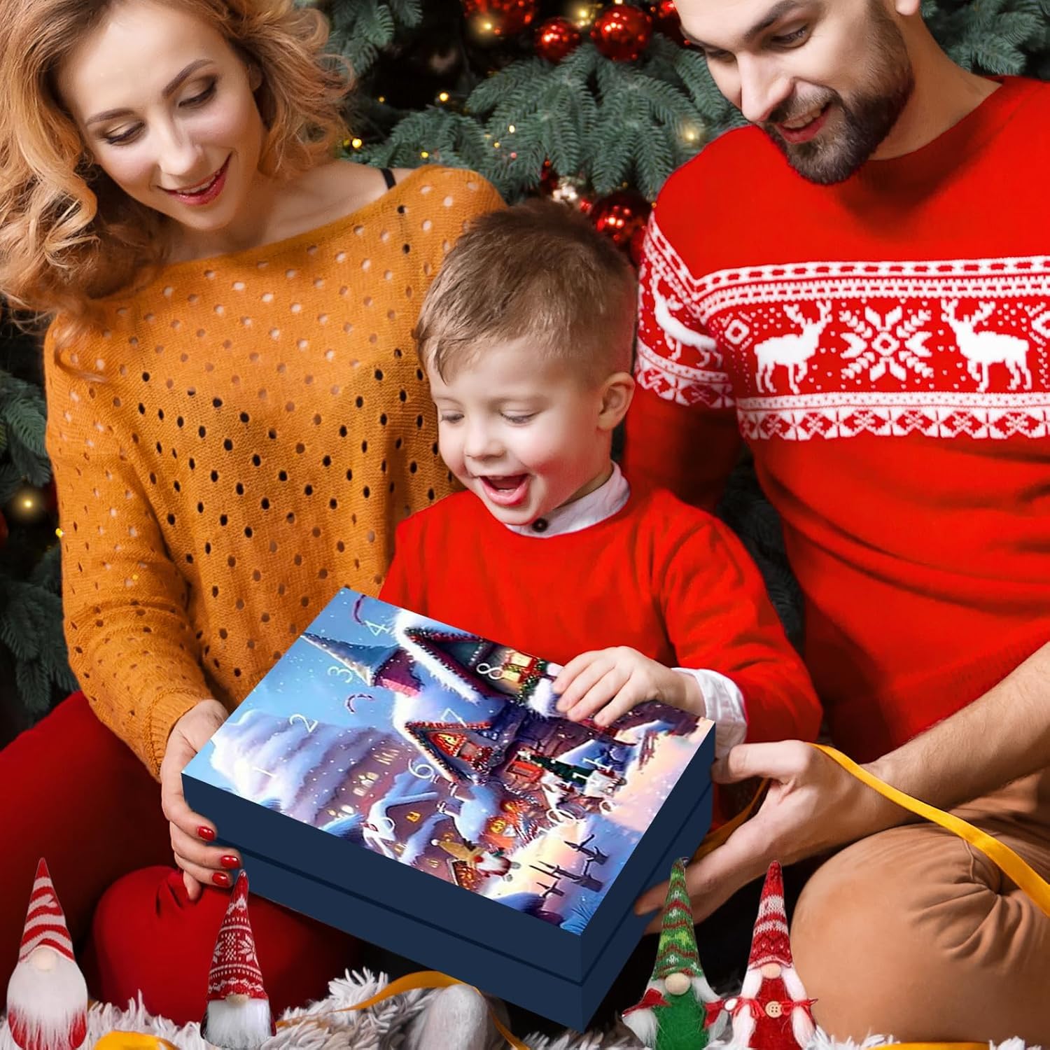 Weihnachts Gnome Adventskalender - 24 Tage Mit Leuchtenden Figuren