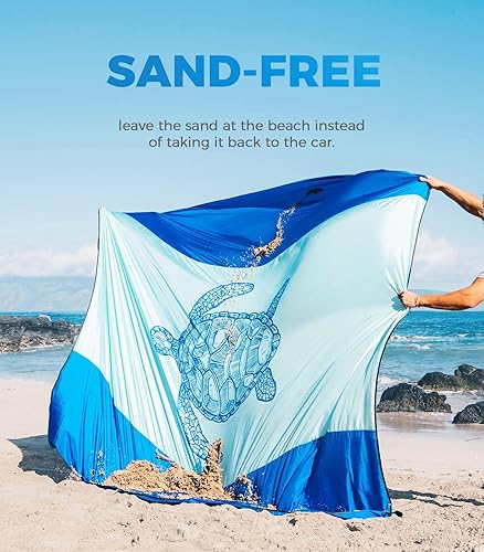 Miniatura 4 de OCOOPA - Manta de playa a prueba de arena, extragrande de 10 x 9 pies, suave y duradera, impermeable, ligera y portátil, perfecta para viajes,