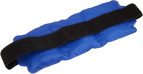 Miniatura 2 de Bolsa de hielo de gel grande con correa | Alivio del dolor caliente/frío para rodilla, espalda, tobillo, cuello y hombro| Paquetes de recuperación