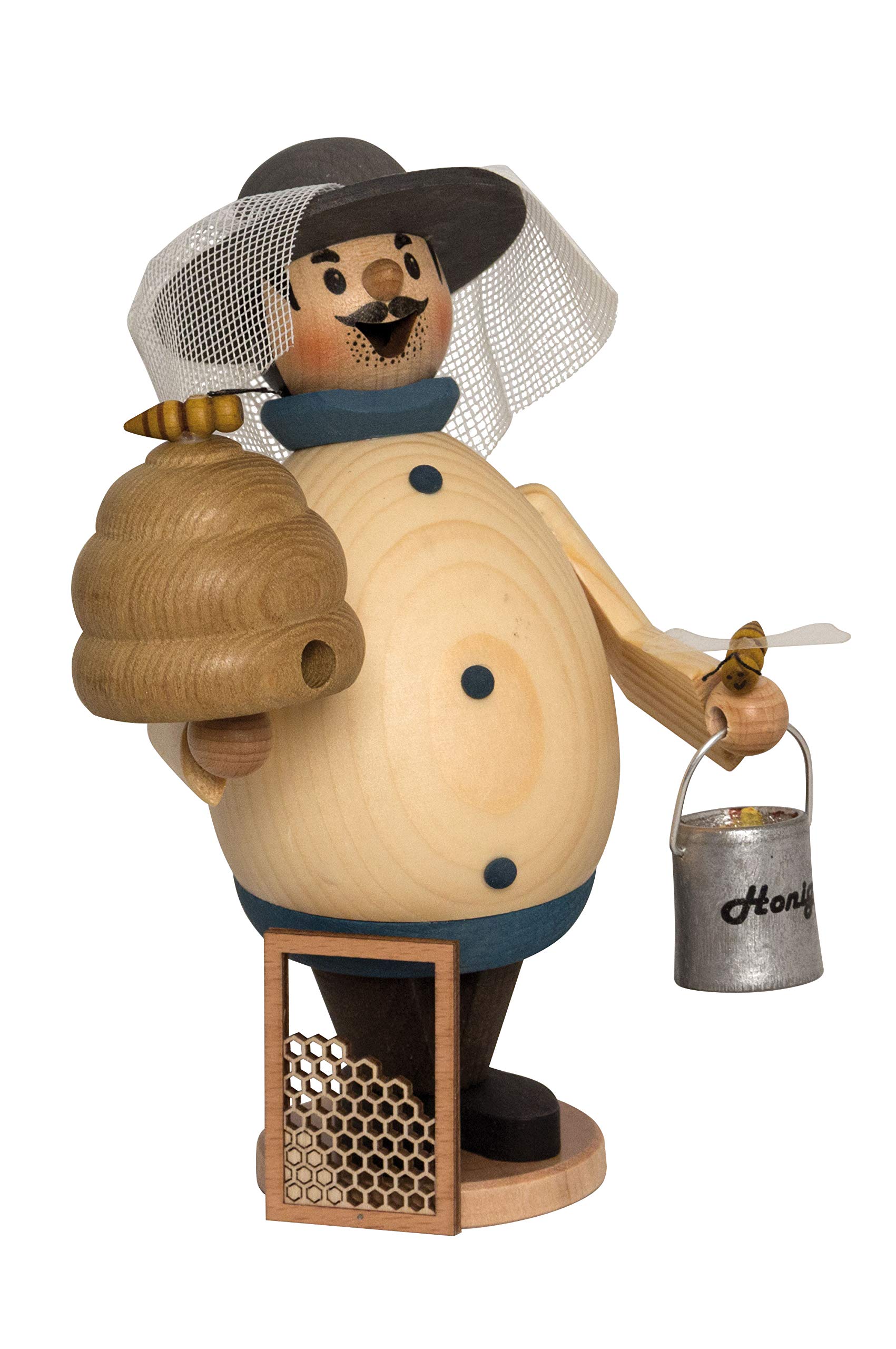 Drechslerei Kuhnert Räucherfigur aus Holz Max als Imker