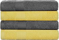 Vista 44 de Ample Decor Paquete de 4 toallas de mano de 600 GSM, 100% algodón, certificadas Oeko Tex, supersuaves, altamente absorbentes, de secado rápido