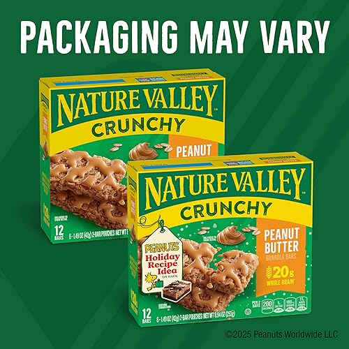 Vista 3 de Nature Valley Barras de granola crujiente, mantequilla de maní, 12 unidades, 8.94 oz (6 bolsas)