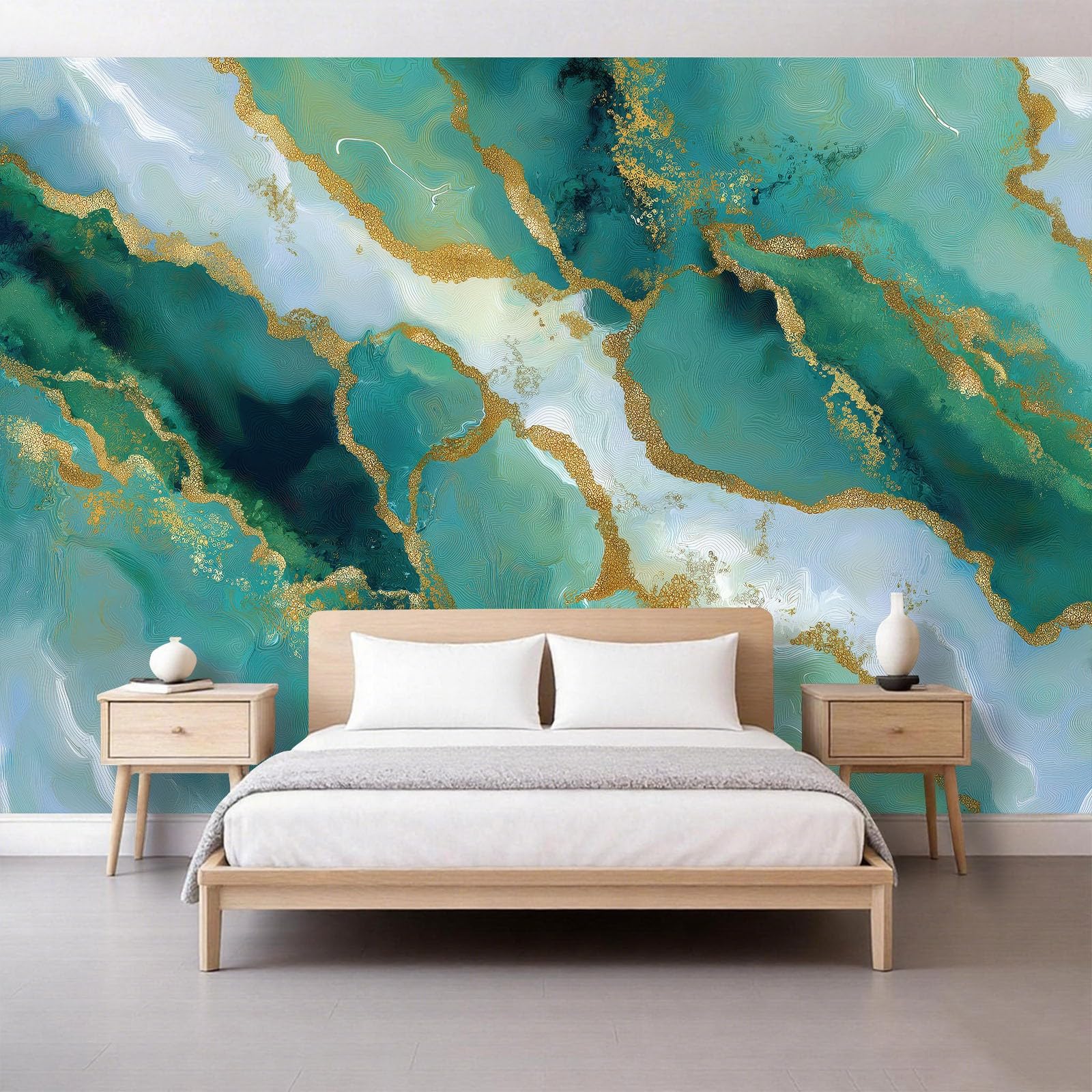 Niestandardowa fototapeta 3D, 350 x 256 cm, abstrakcyjny marmur, złota tekstura, mural, gruba włóknina, ciemnozielona tapeta do salonu, tło telewizyjne