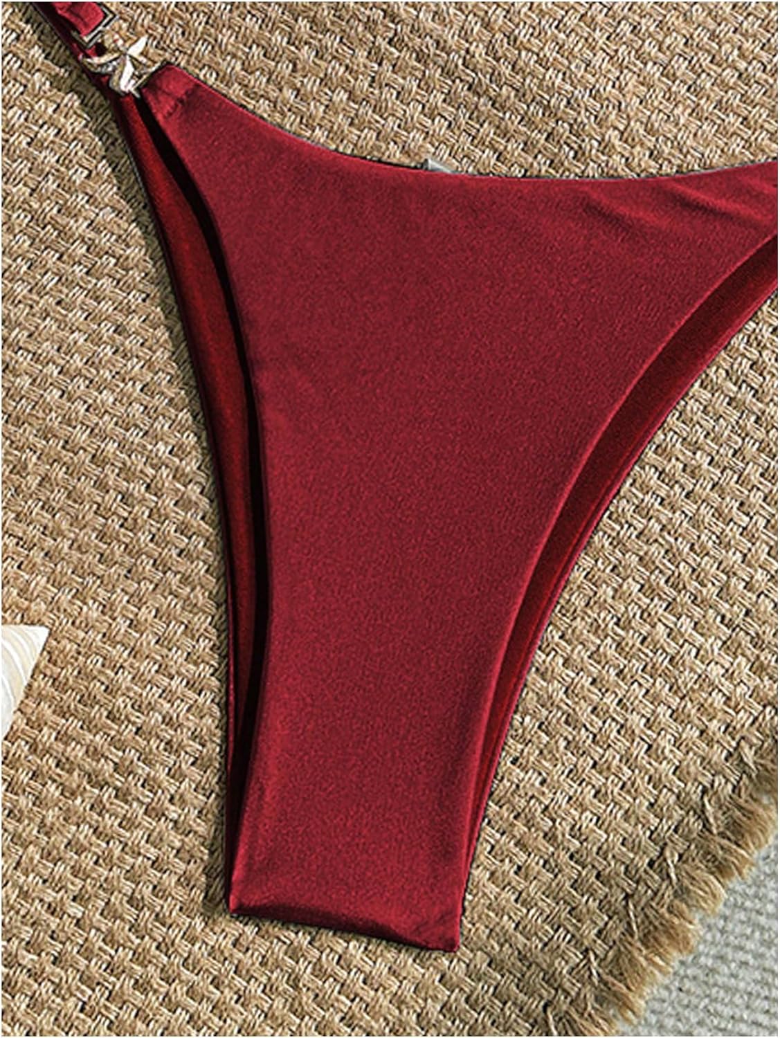 Women's 2 Piece Swimsuit Starfish Decor Padded Boho Bathing Suit Spaghetti Strap Bikini Set - Image 4