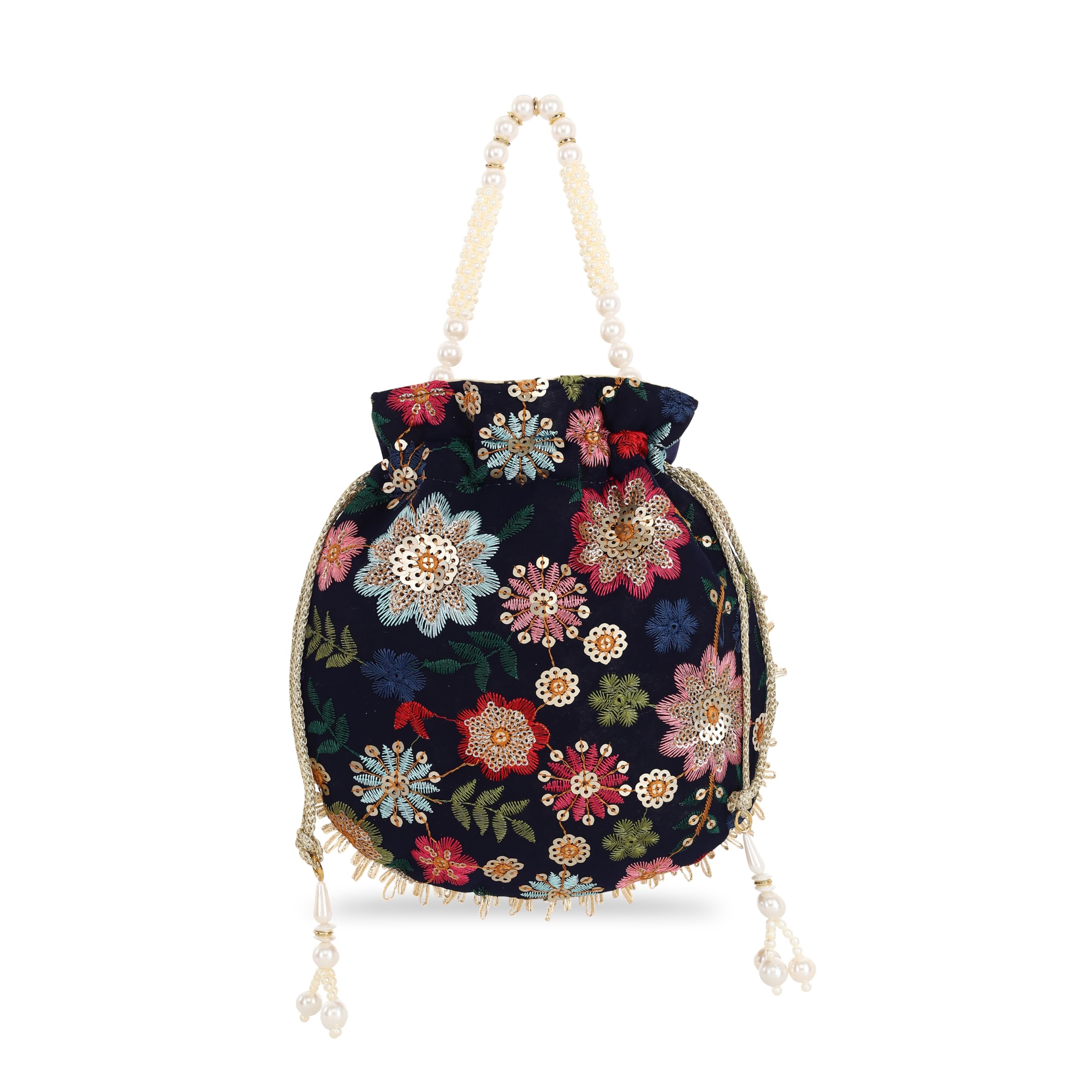 Women's Jiya Floral Embriodered Potli | Ladies Purse Handbag